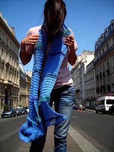 Blue sky shawl